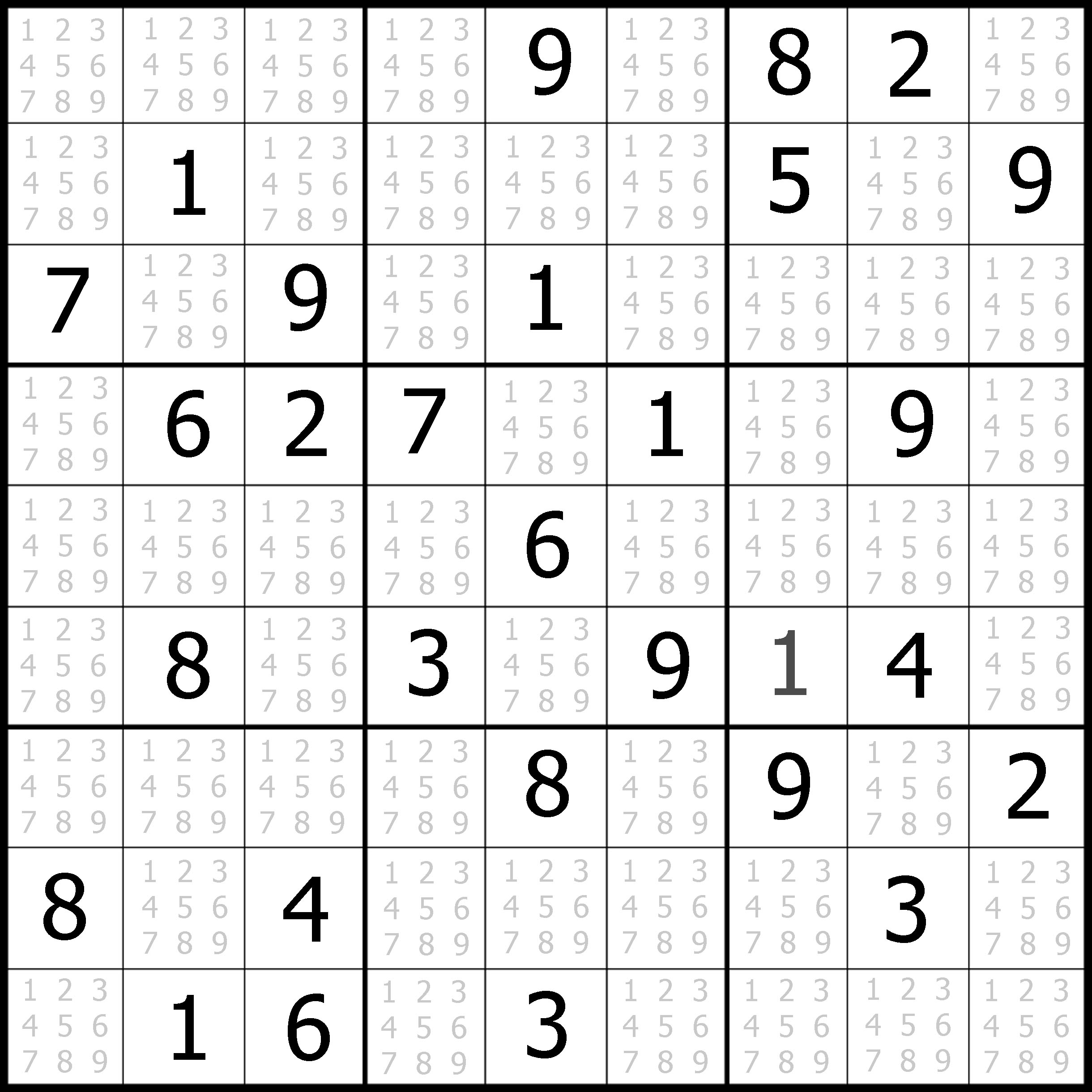 Sudoku Puzzler Free, printable, updated sudoku puzzles with a helpful